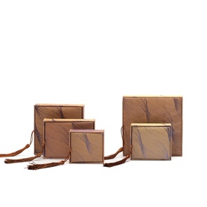 Wholesale Luxury Vintage Tassel Linen <b>Jade</b> Jewelry Packaging Box Handmade Rectangle Pendant Boxes for <b>Bracelets</b> Necklaces Rings - Product Image 5