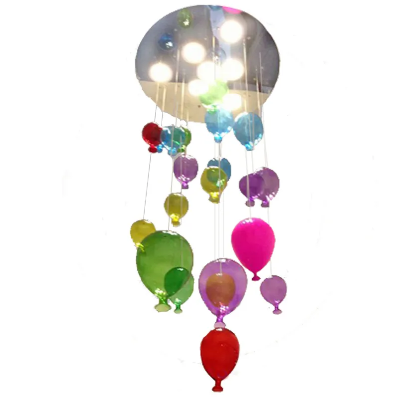 Stijlvolle Decoratie Gebrandschilderd Glas Kroonluchter Voor De Luxe Restaurant Kinderkamer Plafondlamp Kleurrijke Ballonnen