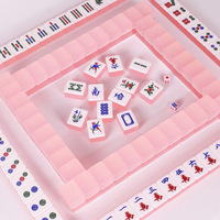 Juego de Mahjong Acrílico de Calidad Profesional de la Serie Jelly de Alta Compatibilidad, Diseño de Agarre Cómodo para Uso Doméstico y Entretenimiento