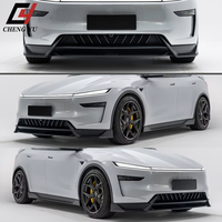 Lame avant de style Yofer de pointe pour Tesla Model Y Juniper 2025+ – Kit carrosserie splitter de pare-chocs noir brillant effet carbone (pièce de rechange)