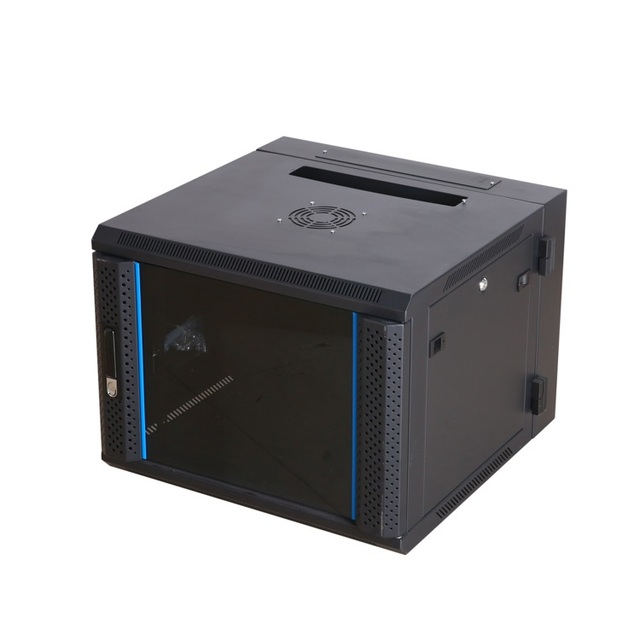 19 Inch Black Glass Door Wall Mounted Network Cabinet IT Data Servers Rack Equipment 4U 6U 9U OEM