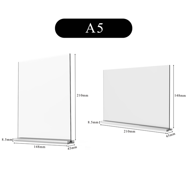 Custom Logo Acrylic Sign Holder 8.5 X 11 Acrylic Display Stand