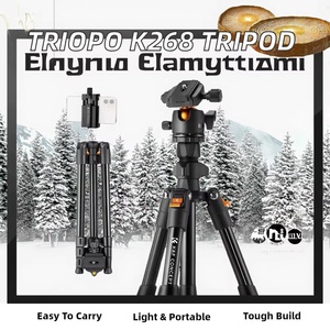 Nuevo Trípode y Monopié Profesional de Aleación de Aluminio <span class=keywords><strong>K</strong></span>&<span class=keywords><strong>F</strong></span> K268+KJ36 para Fotografía DSLR, SLR y Móvil con Capacidad de Carga de 5 kg - Product Image 2