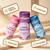 Perles parfumées florales 260g personnalisables avec logo pour lessive, parfum fruité longue durée, tube cylindrique