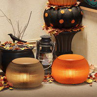 Lanterne accordéon d'Halloween en forme de citrouille, tabouret pour décoration de festival et mobilier de maison