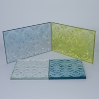 3D-geprägtes Diamantmuster getöntes dekoratives Glasblatt, farbiges gehärtetes Glas für Gebäudepartitionen und Heimdekoration