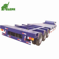 Remorque de camion à plateau bas de 80 tonnes à 4 essieux pour le transport de marchandises industrielles surdimensionnées