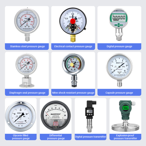 Tratamento De Água Pneumática Hidráulica Resistente Ao Choque Medidor De Pressão Enchido De Óleo Medidor De Pressão Resistente Ao Calor - Product Image 6