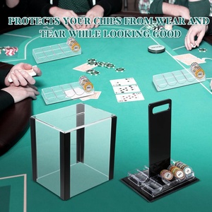 High Quality Portable Clear Customizable Luxury Ept Poker Chips Acrylic Storage <b>Box</b> 100 PCS - Product Image 3