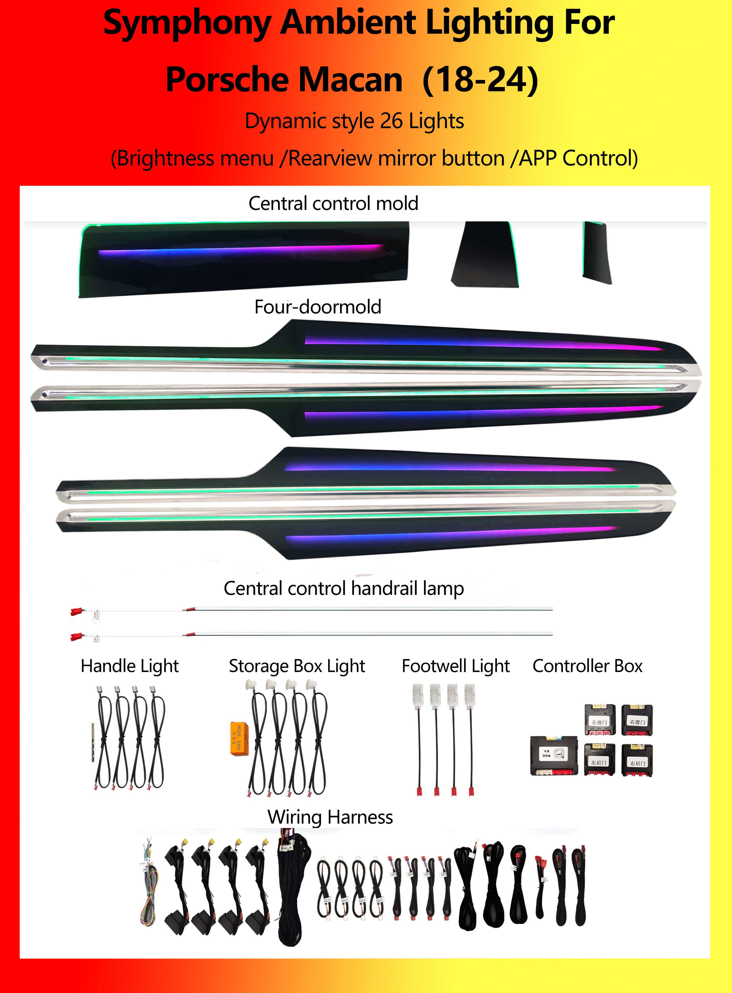 Porsche Macan Dynamic style Symphony 26 Lights