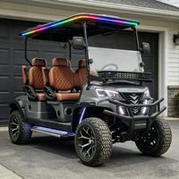 Voiturette de golf électrique robuste 4 places prête pour la chasse avec couleur de carrosserie personnalisable et espace de rangement supplémentaire