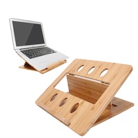 Support en bambou pour Table d'ordinateur Portable, ajustable, pour bureau, 1 pièce