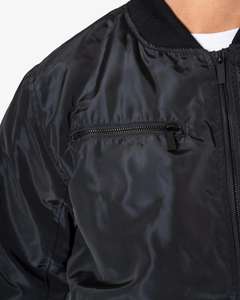 Chaqueta bomber verde personalizada para hombre, diseño bordado de satén brillante ligero, cierre de cremallera de seguridad activa para invierno, venta al por mayor - Product Image 3