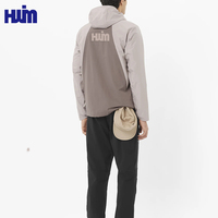 Veste pour hommes personnalisée imperméable coupe-vent respirant pour l'extérieur manteau de course à capuche avec fermeture éclair vestes de sport confortables