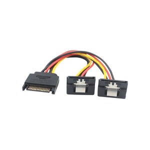 Cable de alimentación SATA de 1 a 2 entradas, divisor macho a hembra para conexión de datos de disco duro - Product Image 4