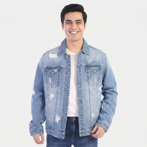 Classic Fit <b>Men</b> <b>Denim</b> <b>Jackets</b> Wholesale High Quality Durable Custom Made Outerwear - Product Image 1