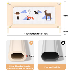 ราวข้างเตียงเด็กทารกราวข้างเตียงเด็กดีไซน์พิเศษทำความสะอาดง่าย - Product Image 2