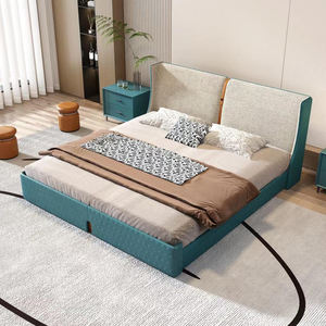 เตียงหนังวินเทจขายส่งสำหรับห้องนอนบ้านสไตล์โมเดิร์น - Product Image 6