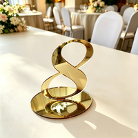 Plaque de numéro de table verticale en acrylique personnalisée, écologique, avec caractères artistiques dorés, forme sur mesure, pour mariage, fête, logo personnalisé