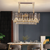 Unique moderne D'intérieur de Luxe Or Grande Cage D'escalier D'escalier Éclairage Salon Cristal Led Lustre