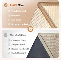 Rampe à gratter pour chat pour usage intérieur, tour à chat en bois massif avec grattoirs en sisal et perchoirs, machine à gratter pour chat en carton