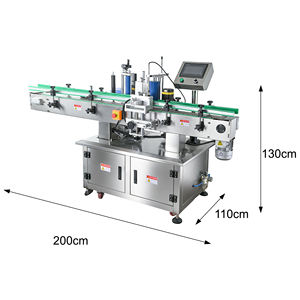 Machine d'étiquetage automatique pour bouteilles d'eau, d'huile, de jus, de cosmétiques, de boissons, de shampoing, pour bouteilles rondes en plastique et en verre, verticale - Product Image 4