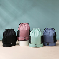 Sac à dos de sport imperméable en tissu Oxford léger avec compartiment à chaussures, séparation humide/sec, grande capacité pour yoga, sport et voyage
