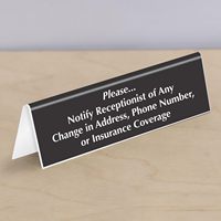 Tablero de Información para Pacientes de Acrílico Transparente Personalizado para Oficina, para Informar a la Recepcionista de Cualquier Cambio de Dirección