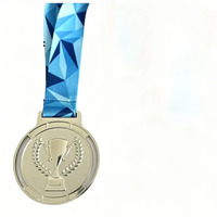 Personalización de artesanía metálica de aleación de zinc para cordón de recuerdo, trofeo de fútbol y medalla personalizados para competición deportiva