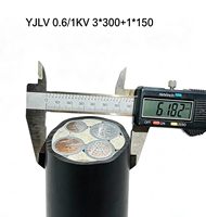 Câble d'alimentation ZA YJLV 0.6/1KV 3*300+1*150 en aluminium isolé XLPE avec gaine en PVC