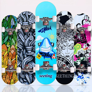 Professional Four-Wheel Skateboard Deck for Beginners Double Rocker PU Wheels Adult & Children - Product Image 6