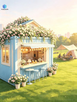 Bar conteneur préfabriqué de 3 mètres, kiosques extérieurs personnalisés, magasin mobile, café modulaire, villa moderne, bureau à domicile pour parc et jardin