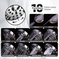 Système de douche de massage à effet pluie encastré mural chromé de 16 pouces pour salle de bain, avec mitigeur et douchette pluie supérieure, idéal pour l'hôtellerie (modèle américain)