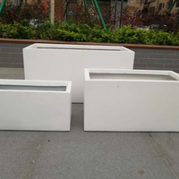 Pot de fleurs minimaliste carré noir écologique pour plantes vertes, pour la maison, le jardin et l'extérieur