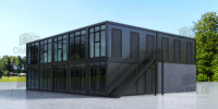 Bâtiment de bureau conteneurisé de luxe personnalisé DYCE, panneau sandwich modulaire préfabriqué, hôtel rapide écologique, entrepôt