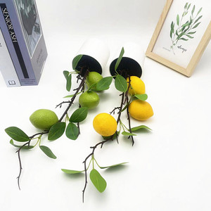 Bonsaï artificiel citron Paulon, 38 cm de haut, décoration intérieure, plante verte en pot, ornement - Product Image 3