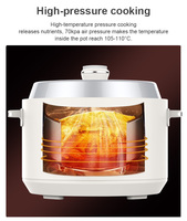 Cuisinière multifonction numérique intelligente 3L, cuiseur à pression électrique programmable 24H avec cuve intérieure en alliage d'aluminium antiadhésive