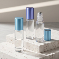 Flacon Roll-on en Verre Dépoli Multicolore 5ml 10ml, Vide et Rechargeable, pour Parfum, Huile Essentielle, Échantillon Cosmétique