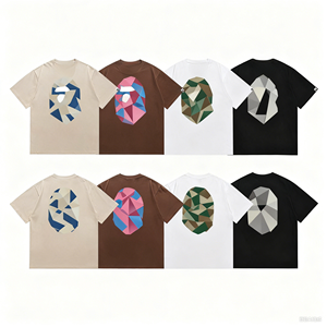 Versione 1:1 di Alta Qualità, Pronta Consegna, Stampa Laser con Lettere, 100% Cotone, Casual Traspirante, Moda Trendy da Uomo, Designer Bapees - Product Image 2