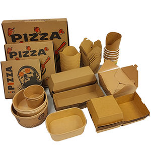 Boîte de traiteur à emporter Paquet de doner kebab Taco Buffet Jalapeno effronté Boîtes d'emballage de frites au design personnalisé avec boissons en sauce - Product Image 5