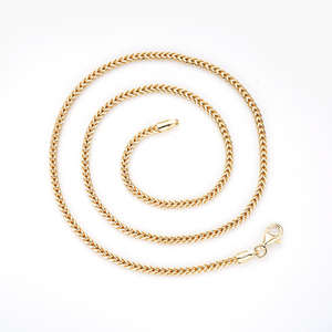 Prodotti di Tendenza Collana con Catena Franco in Argento Sterling 925 Placcato Oro 10k con Chiusura a Artiglio per Uomo - Product Image 6