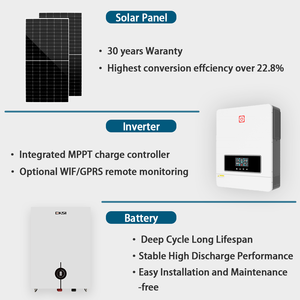 Sistem tenaga surya hibrida, 10kWh <span class=keywords><strong>3KW</strong></span> 6KW 5kW Kit lengkap untuk rumah baterai Lithium fotovoltaik Off <span class=keywords><strong>Grid</strong></span> sistem penyimpanan energi - Product Image 6