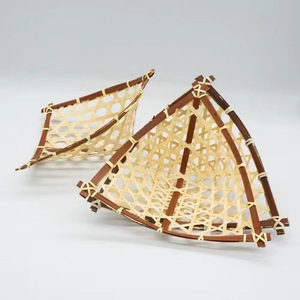 <b>Bamboo</b> Woven Basket Polygon Shape Food <b>Container</b> Kitchen Use - Product Image 1