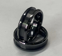 Großhandel 8mm 6mm Schwarz Weiß Rosa Blau Keramik Ring Kern rohlinge Hochglanz poliert DIY Keramik Blank Core Ring