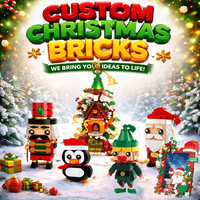 Personnaliser des ensembles de blocs de construction de Noël, figurines de Noël personnalisées, blocs compatibles DIY, fabrication OEM/ODM, conception et production