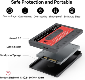 Modèle de bande <span class=keywords><strong>classique</strong></span> boîtier de <span class=keywords><strong>disque</strong></span> <span class=keywords><strong>dur</strong></span> 2.5 pouces HDD SSD SATA vers USB 3.0 boîtier de <span class=keywords><strong>disque</strong></span> <span class=keywords><strong>dur</strong></span> externe pour ordinateur portable - Product Image 3