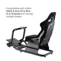 Siège de cockpit de simulation de course LRS07-BS-KP03 en tissu de coton de taille standard, style siège de voiture de course, pour bases de simulateur de course