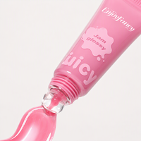 EnjoyFancy OEM Custom Private Label Jelly Lip Gloss Squeeze Tube Moisturizing Hydrating Plumping Lip Oil Lip Care Makeup