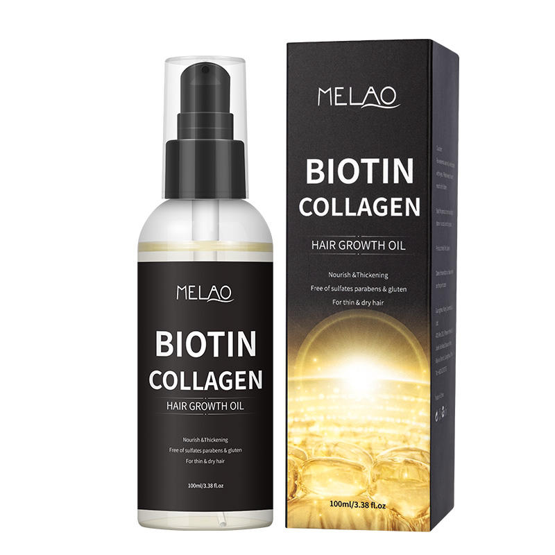 น้ำมันบำรุงผมไบโอติน คอลลาเจน สูตรเร่งผมยาว ขนาด 100 มล.