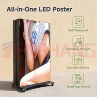 Écran LED pliable d'extérieur alimenté par batterie en option, écran LED portable et mobile pour les salons professionnels, les expositions, les stands de marché